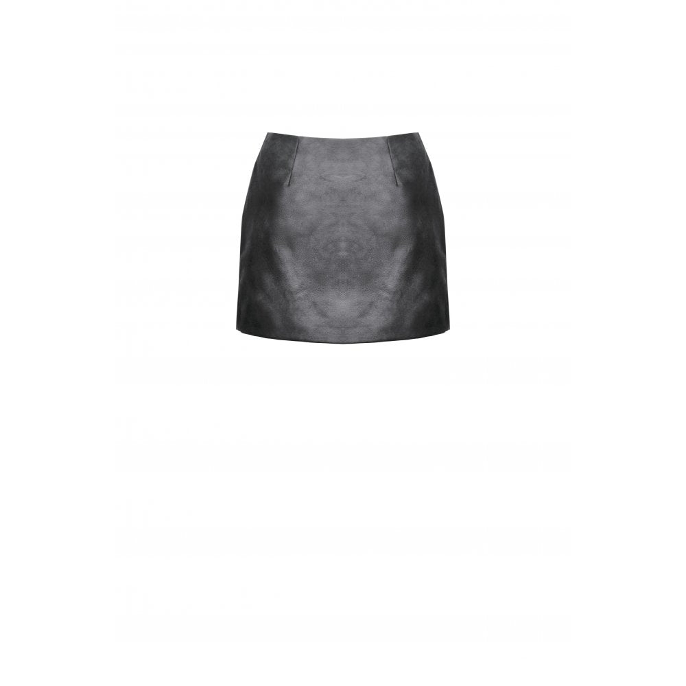 Black Faux Leather Buckle Mini Skirt | Dark In Love