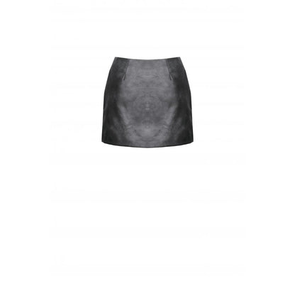 Black Faux Leather Buckle Mini Skirt | Dark In Love