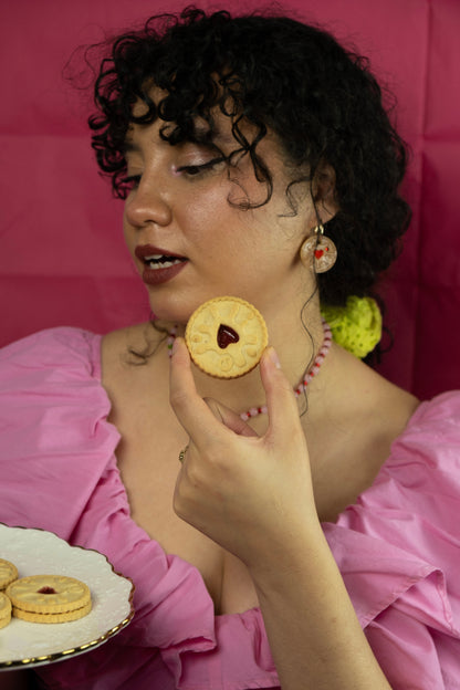 Jammy Heart Hoop Earrings | Biscuit Jewellery