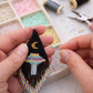 Beaded Earrings - Handmade Hypoallergenic Black UFO