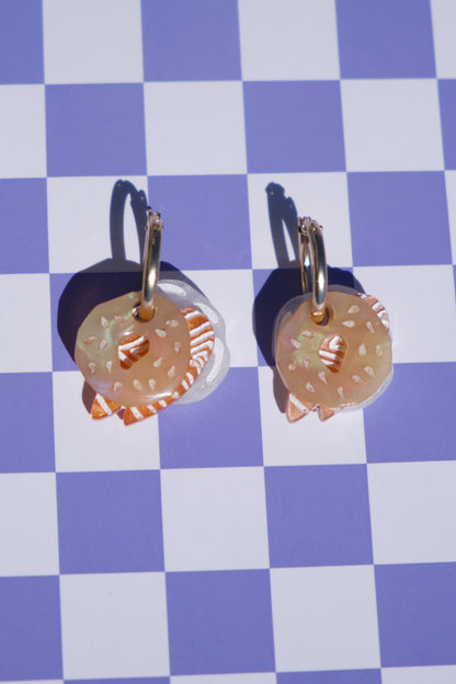 Salmon & Cream Cheese Bagel Hoop Earrings | Food Jewellery