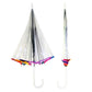 Large Automatic Dome Umbrella - Transparent with Rainbow Seams