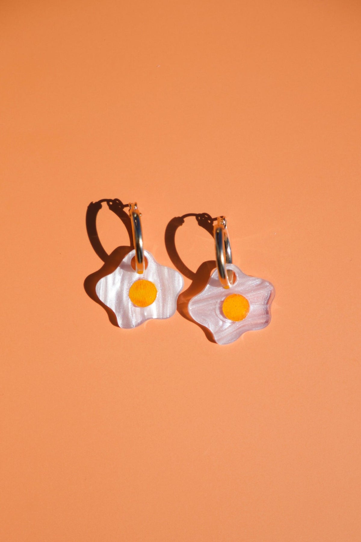 Fried Egg Hoop Earrings | Food Jewellery