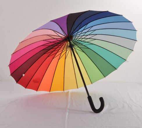 Umbrella - Large and Regular, 24 Panel, Rainbow
