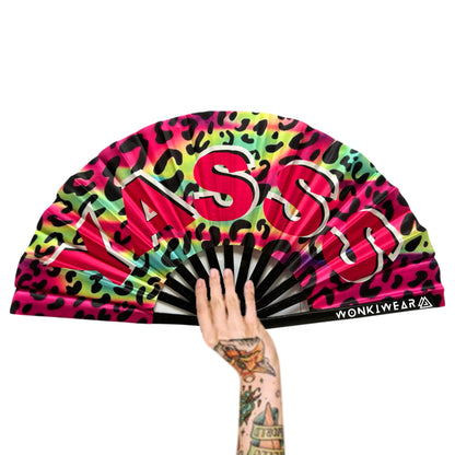 XL Festival Fan - Rainbow Leopard Yasss