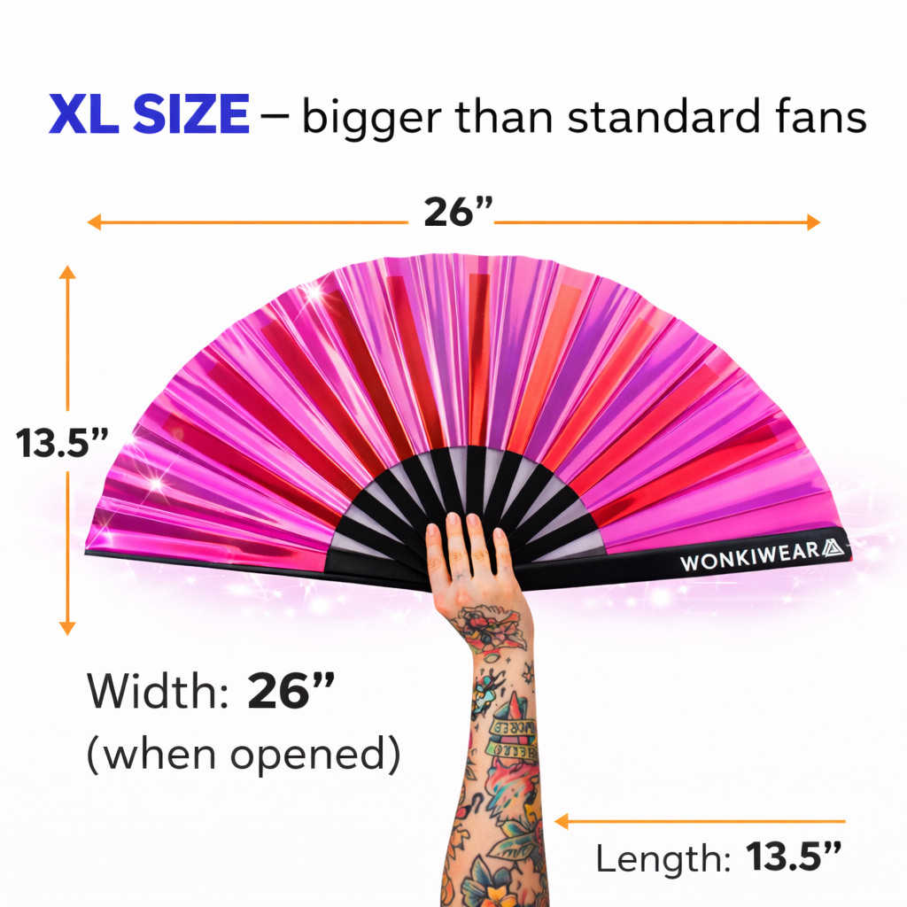 XL Festival Fan - Iridescent, pink passion