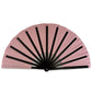 XL Foldable Hand Fan - Galaxy Range, Aurora Iridescent Metallic Pink