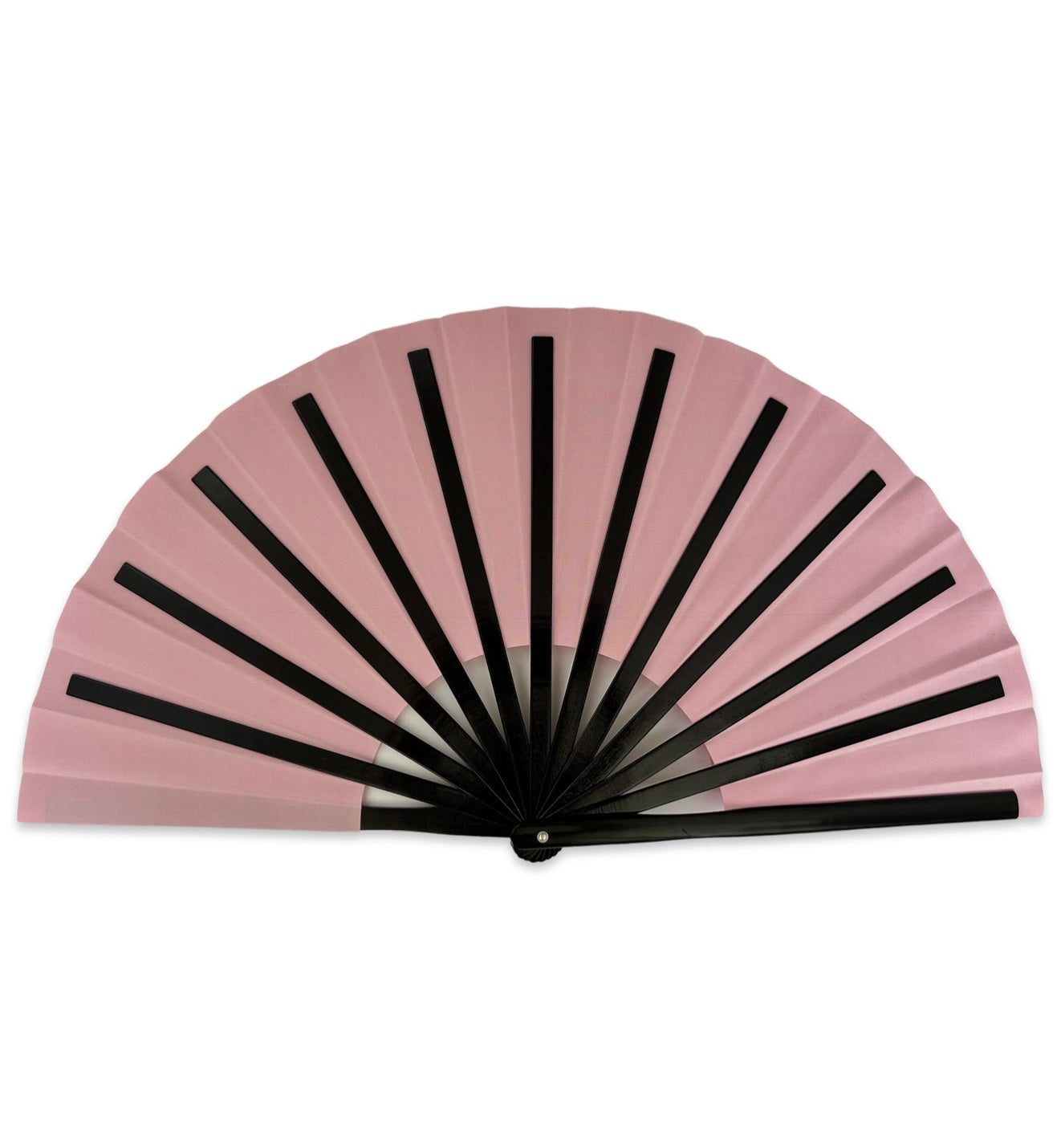 XL Foldable Hand Fan - Galaxy Range, Aurora Iridescent Metallic Pink