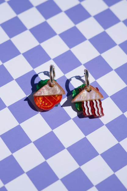BLT Sandwich Hoop Earrings | Food Jewellery