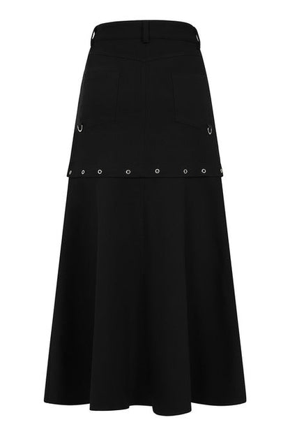 Black Zip-Off Cargo Rave Skirt | Banned Apparel