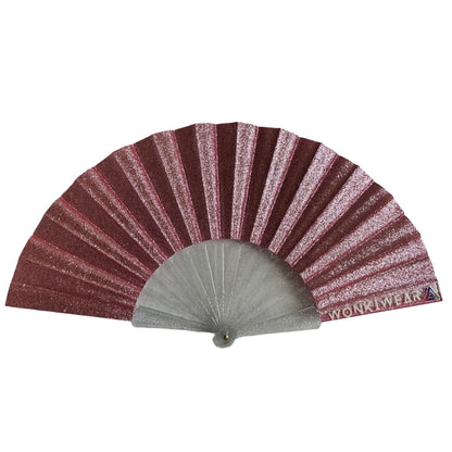 Light Pink Glitter Small Folding Fan