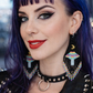 Beaded Earrings - Handmade Hypoallergenic Black UFO