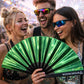 XL Festival Fan - Iridescent, Emerald Ecstasy