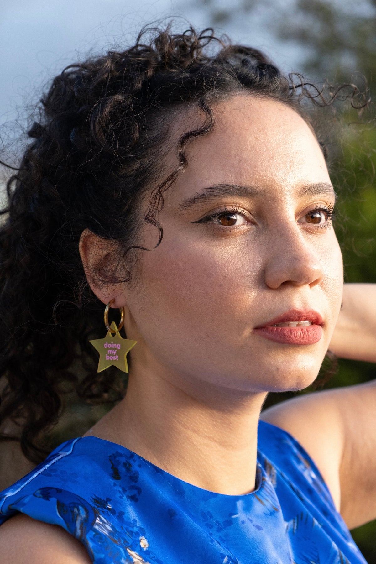 Doing My Best Hoop Earrings | Positive Statement Jewellery