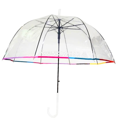 Transparent Rainbow Dome Umbrella