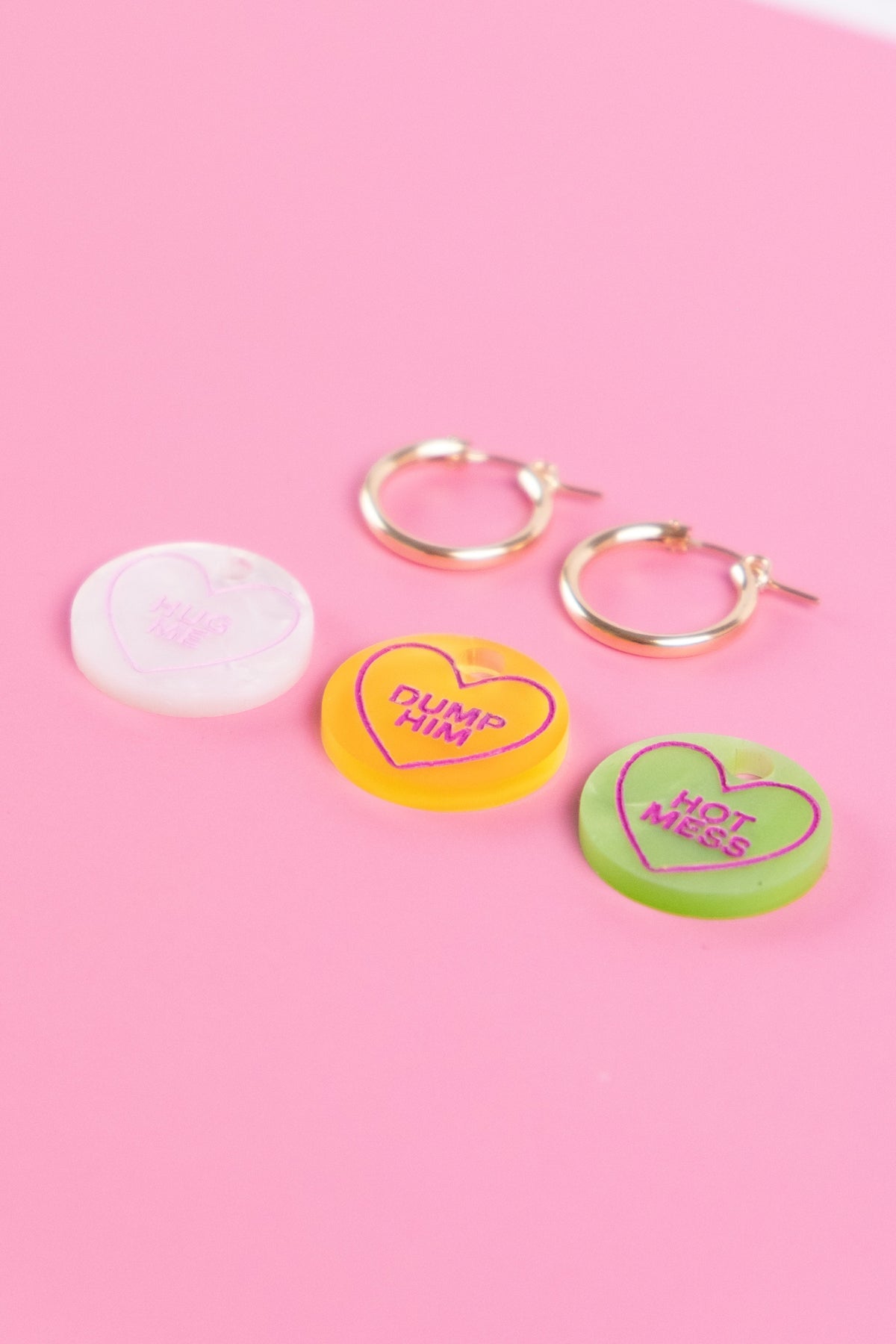 Love Sweets Hoop Earrings | Set of 3 Statement Charms