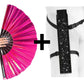 XL Festival Fan - Iridescent, pink passion