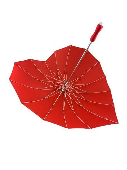 Red Heart Shaped Umbrella