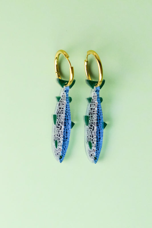 Belfast Big Fish Hoop Earrings | Irish Statement Jewellery