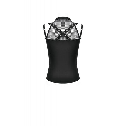 Black Mesh Strap Rave Top | Dark in Love