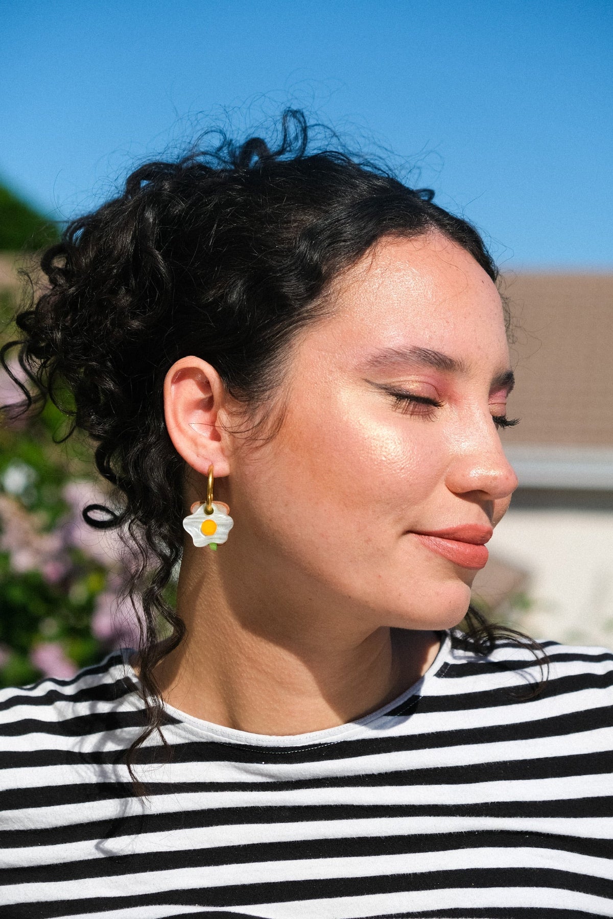 Avocado & Egg on Toast Hoop Earrings | Food Jewellery