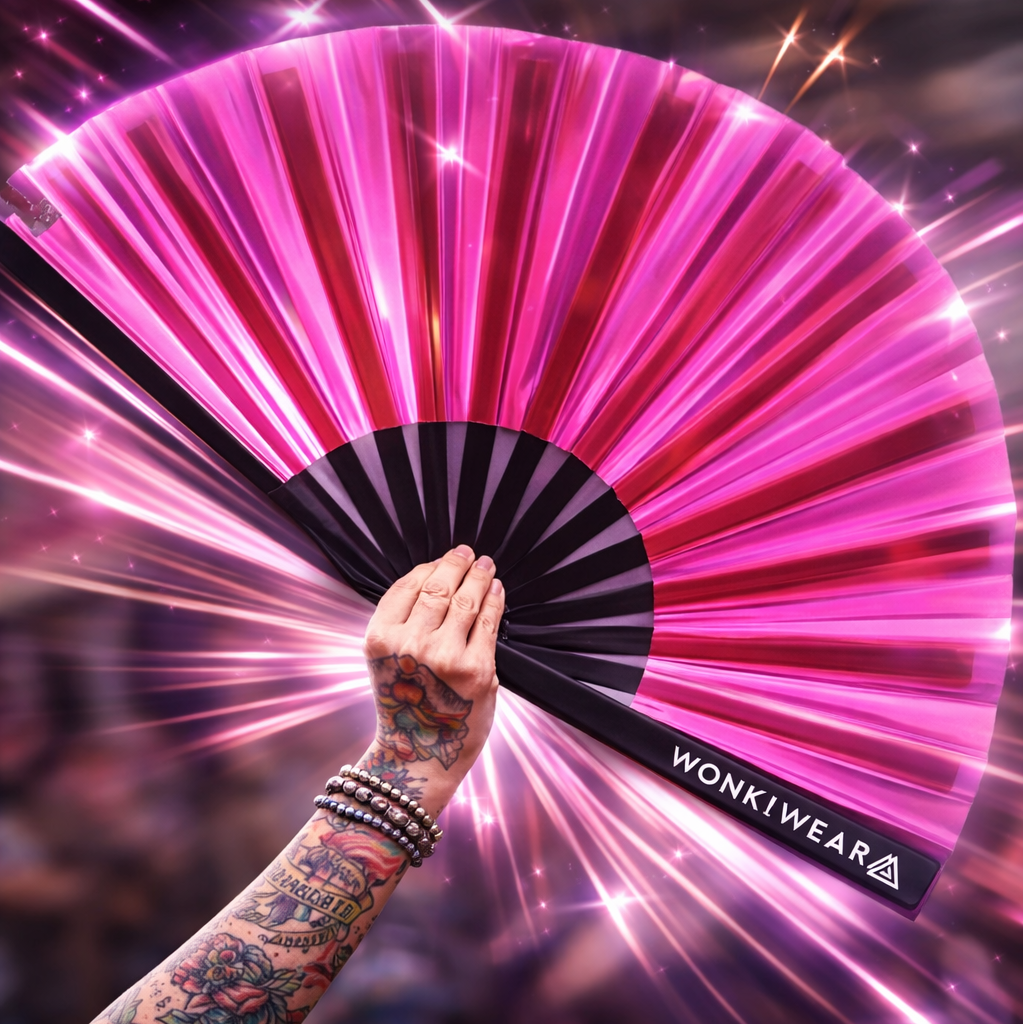 XL Festival Fan - Iridescent, pink passion
