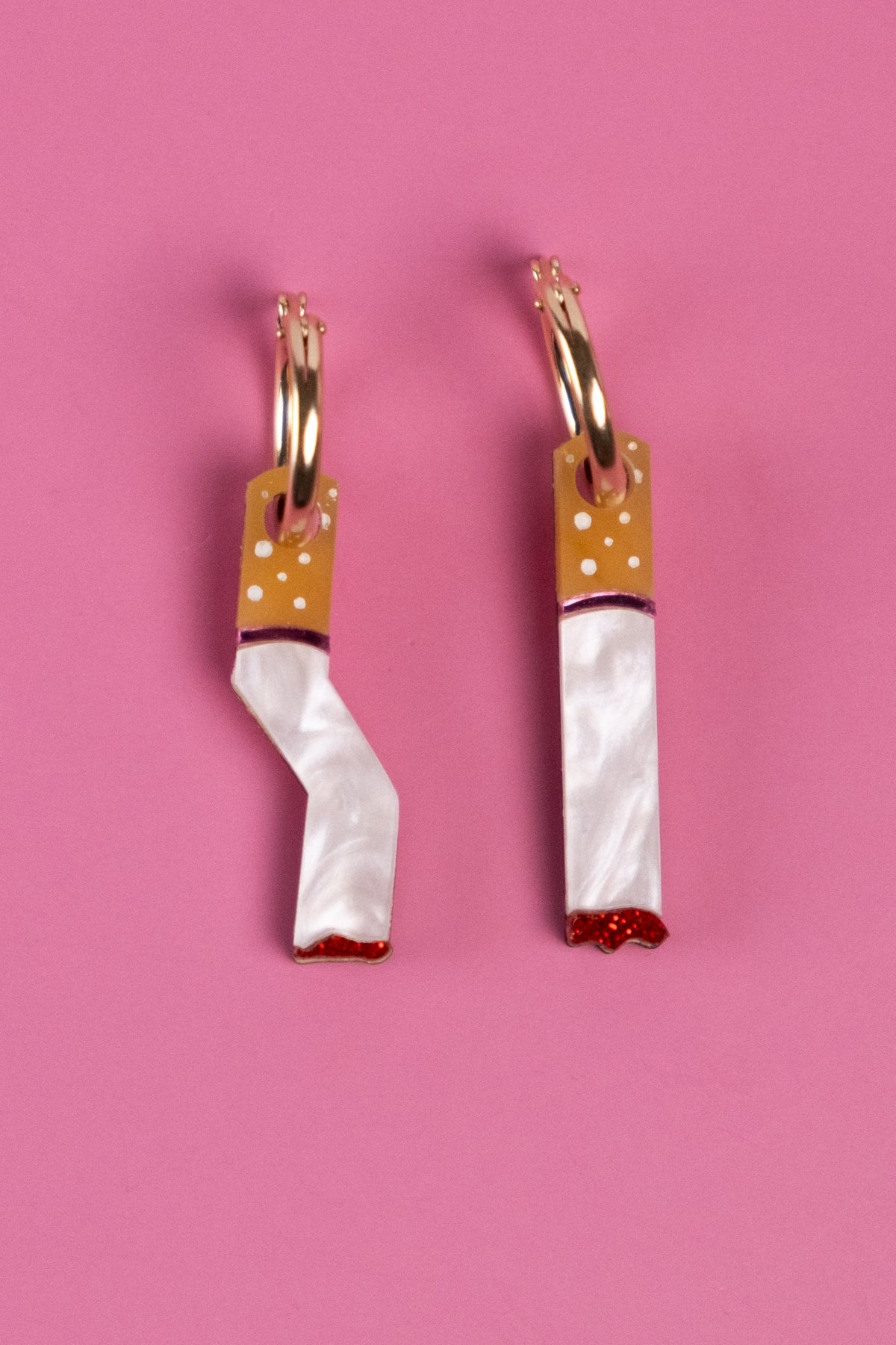 Cigarette Hoop Earrings | Smoking-Inspired Jewellery