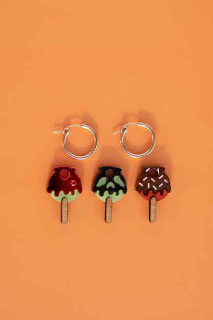 Candy Apple Hoop Earrings - Set of 3 | Food Jewellery
