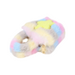 Mini Fluffy Coin Purse - Pastel ombré tie dye with star