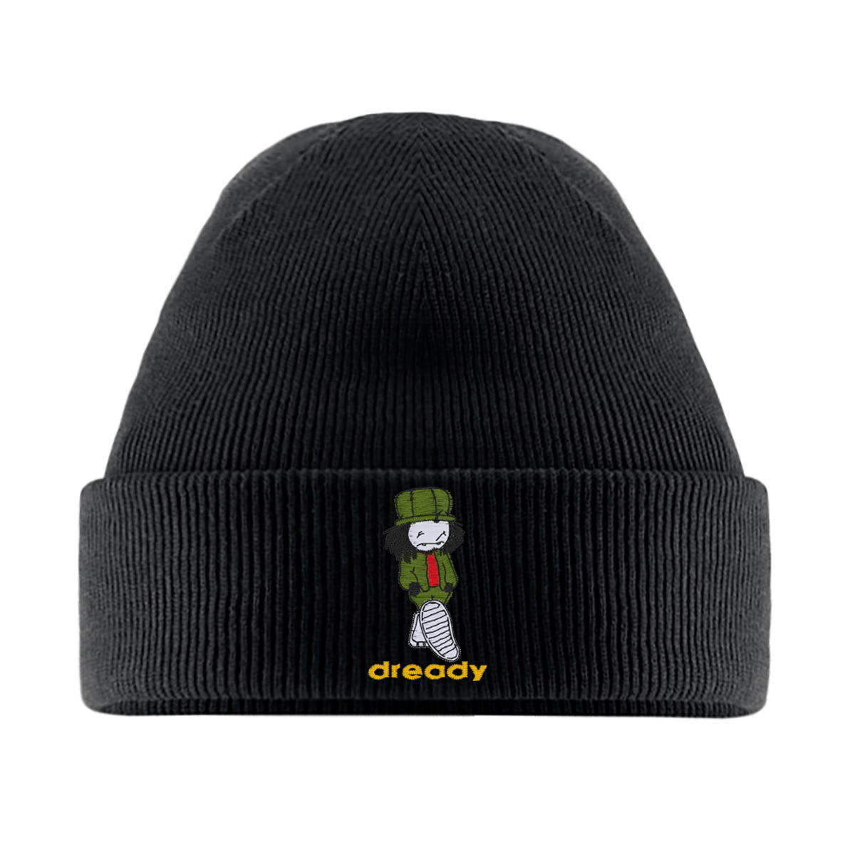 Dready Walking Man beanie additional product view.