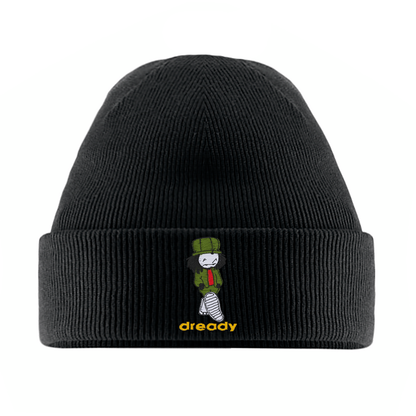 Dready Walking Man beanie additional product view.