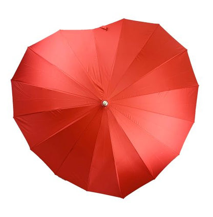 Red Heart Shaped Umbrella