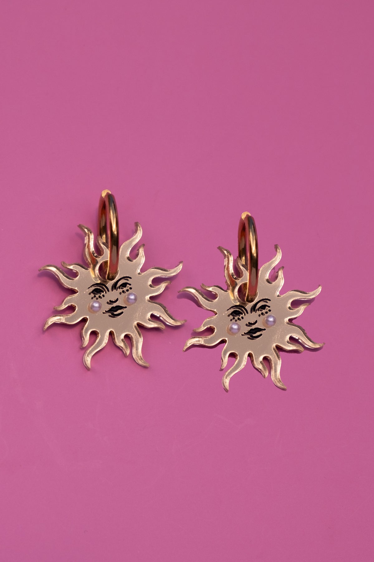 Peaceful Sun Hoop Earrings | Sun Jewellery