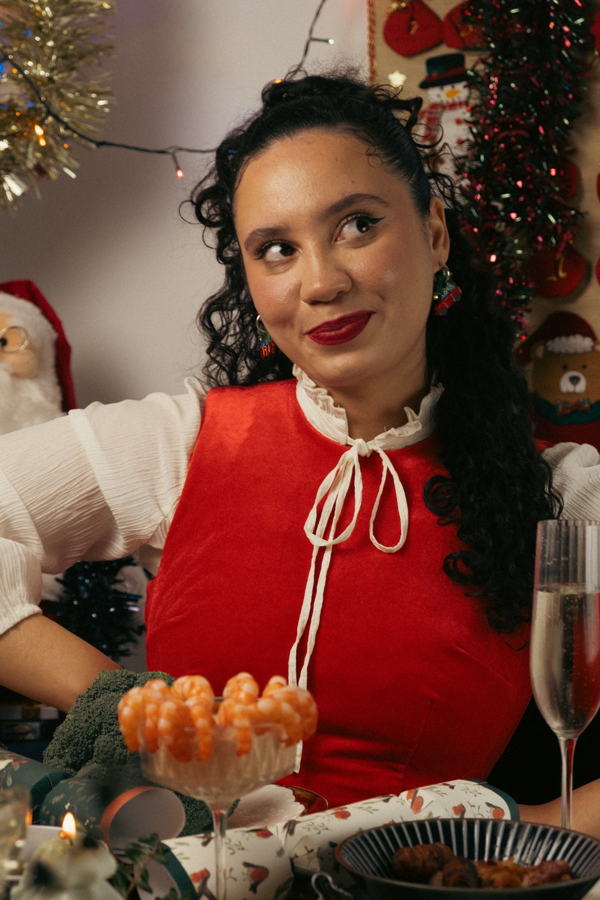 Christmas Tree Car Hoop Earrings | Festive Christmas Jewellery