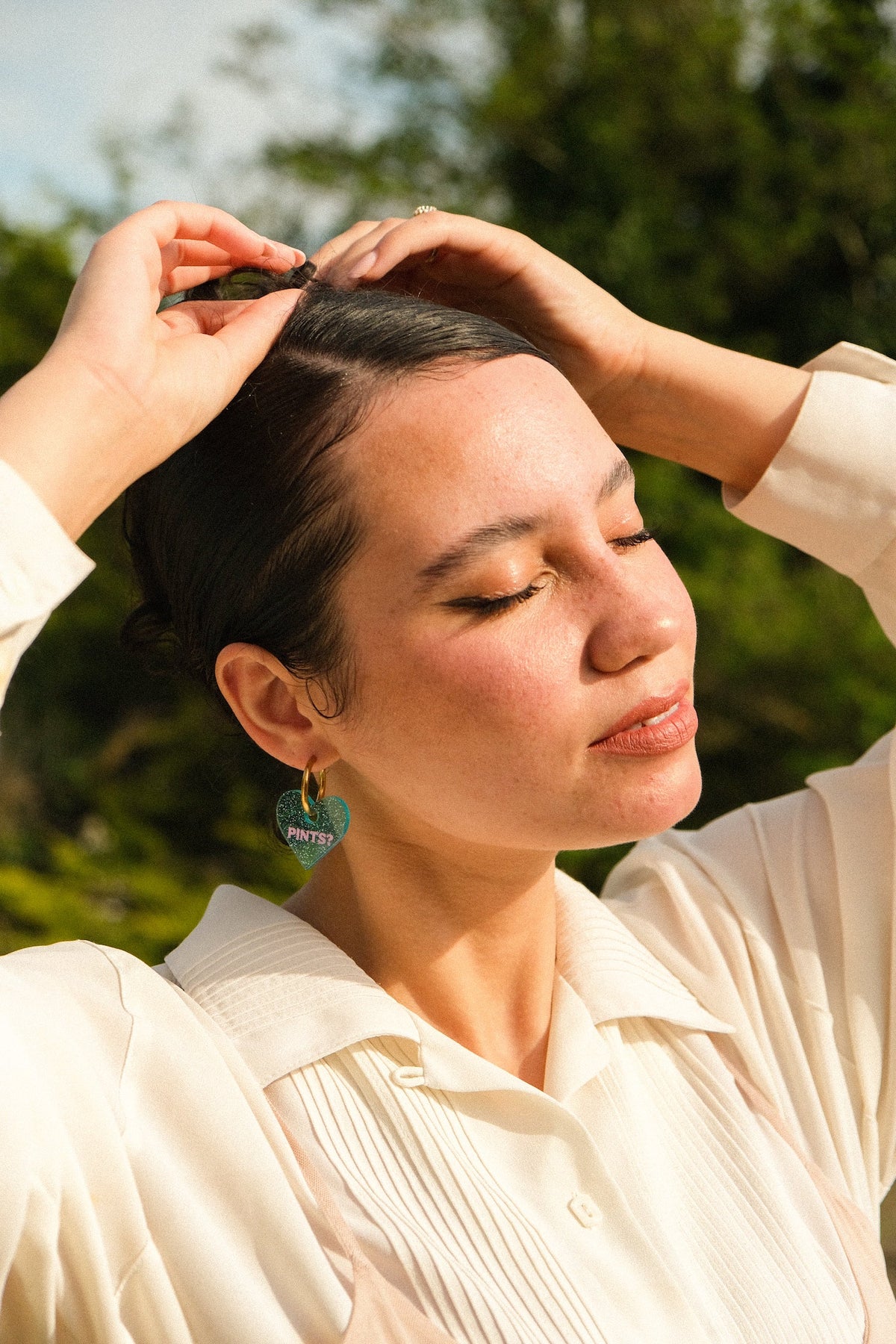 Pints? Heart Hoop Earrings | Pub Statement Jewellery
