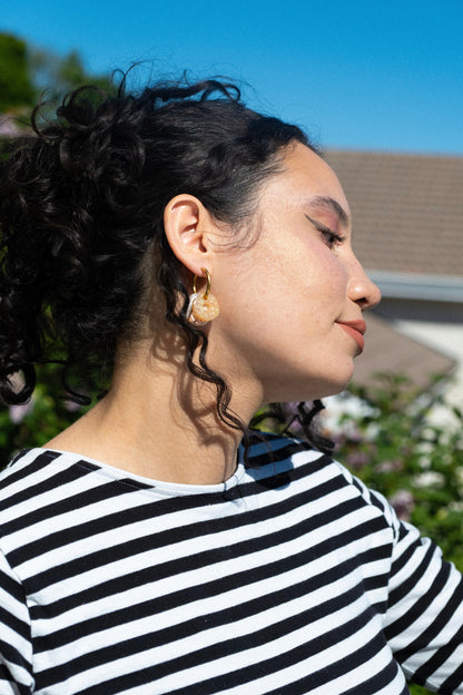 Salmon & Cream Cheese Bagel Hoop Earrings | Food Jewellery