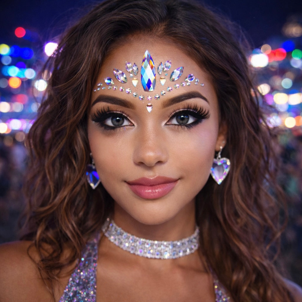 Festival Face Gems – Self Adhesive Rave Face Jewels (Calypso)
