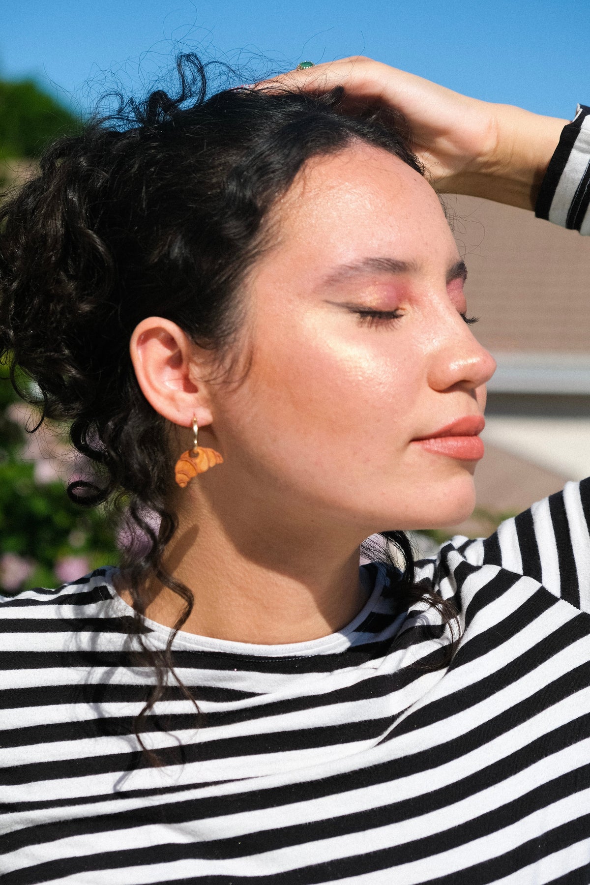 Croissant Hoop Earrings | Food Jewellery