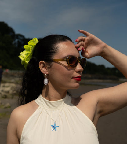 Blue Starfish Necklace | Coastal Statement Jewellery