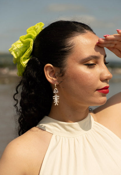 Fish Skeleton Hoop Earrings | Quirky Statement Jewellery