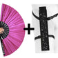XL Festival Fan - Shimmery Metallic, Hot Pink