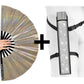 XL Foldable Hand Fan - Galaxy Range, Jupiter Holographic Metallic Champagne