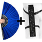 XL Festival Fan - Shimmery Metallic, Cobalt Blue