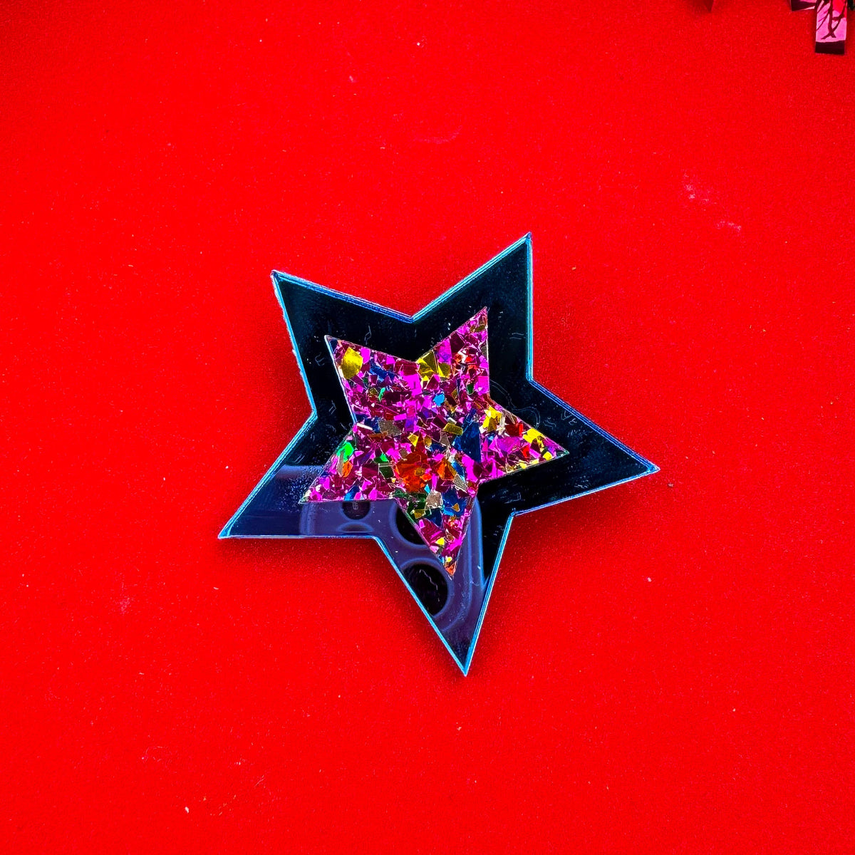 Retro Star Hair Clip | Glitter Statement Hair Accessory