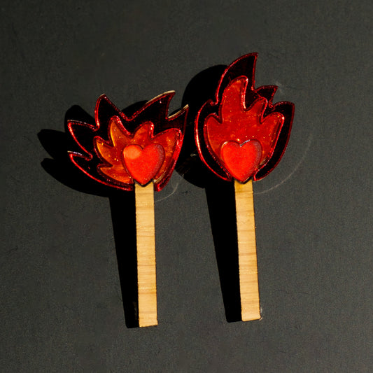 Match Stick Earrings | Fiery Statement Jewellery