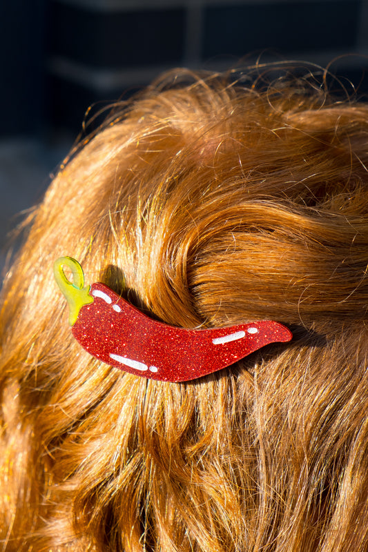 Chilli Pepper Hair Clip | Spicy Food Hair Accessory