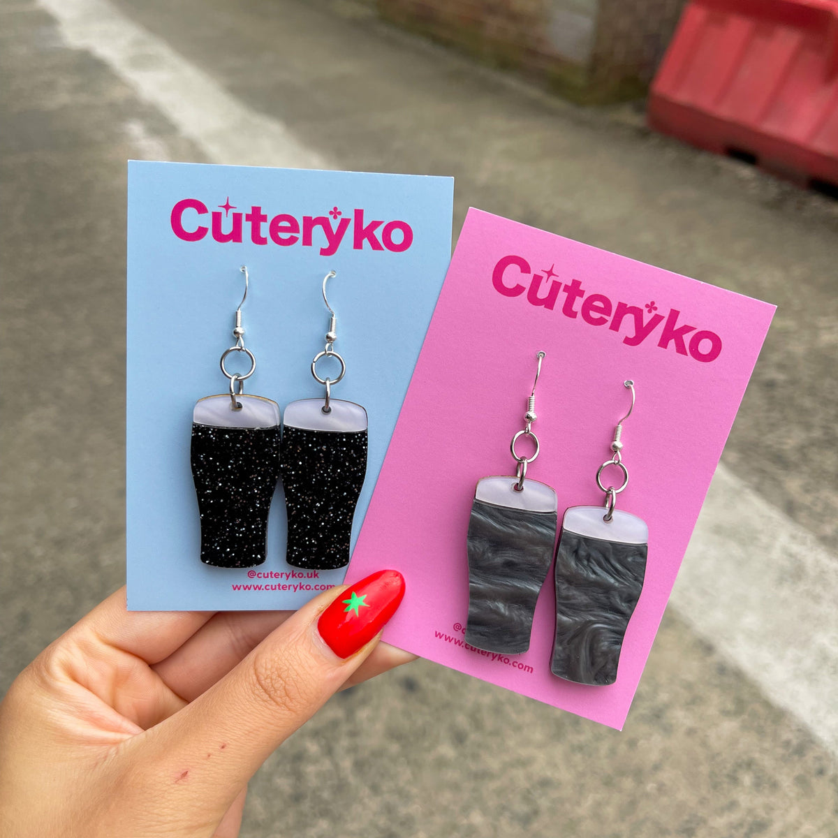 Stout Earrings | Glitter & Cloudy Pint Jewellery