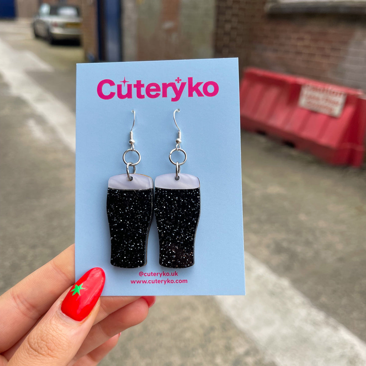 Stout Earrings | Glitter & Cloudy Pint Jewellery