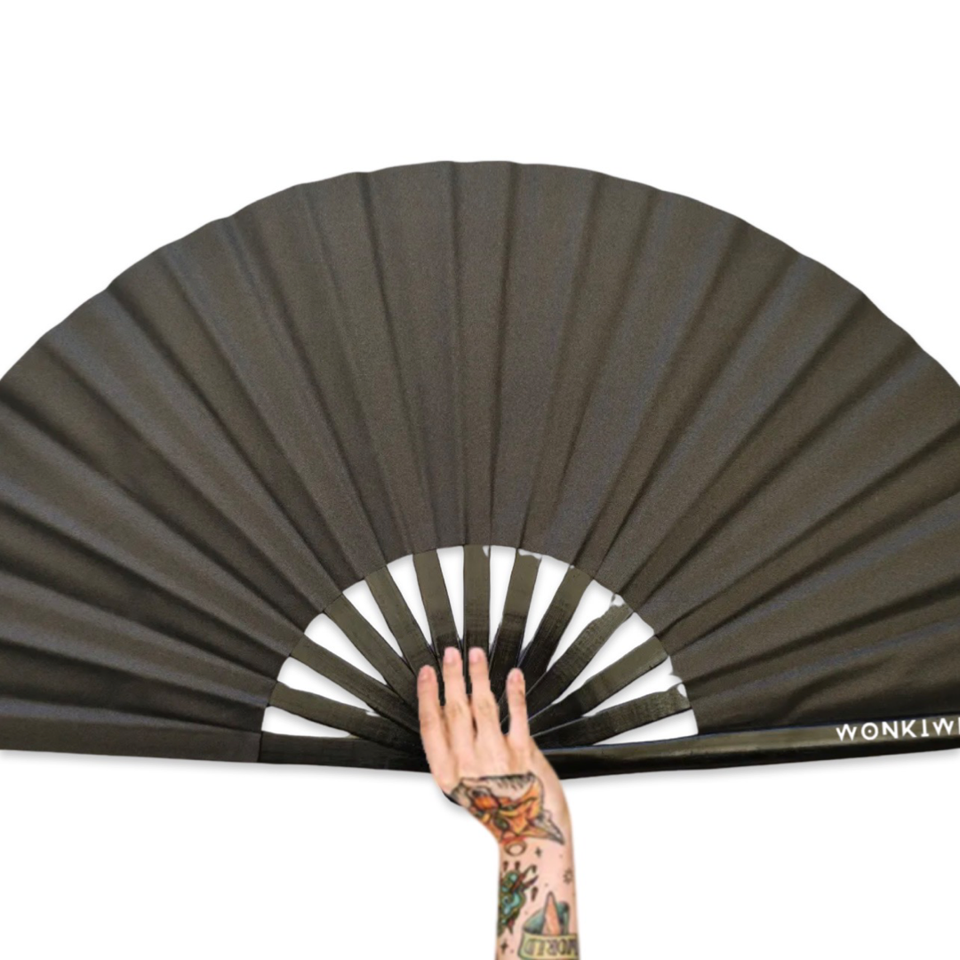 XL Festival Fan - Shimmery Metallic, Black