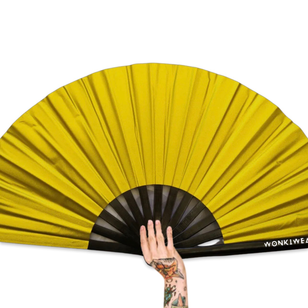 XL Festival Fan - Shimmery Metallic, Gold hi